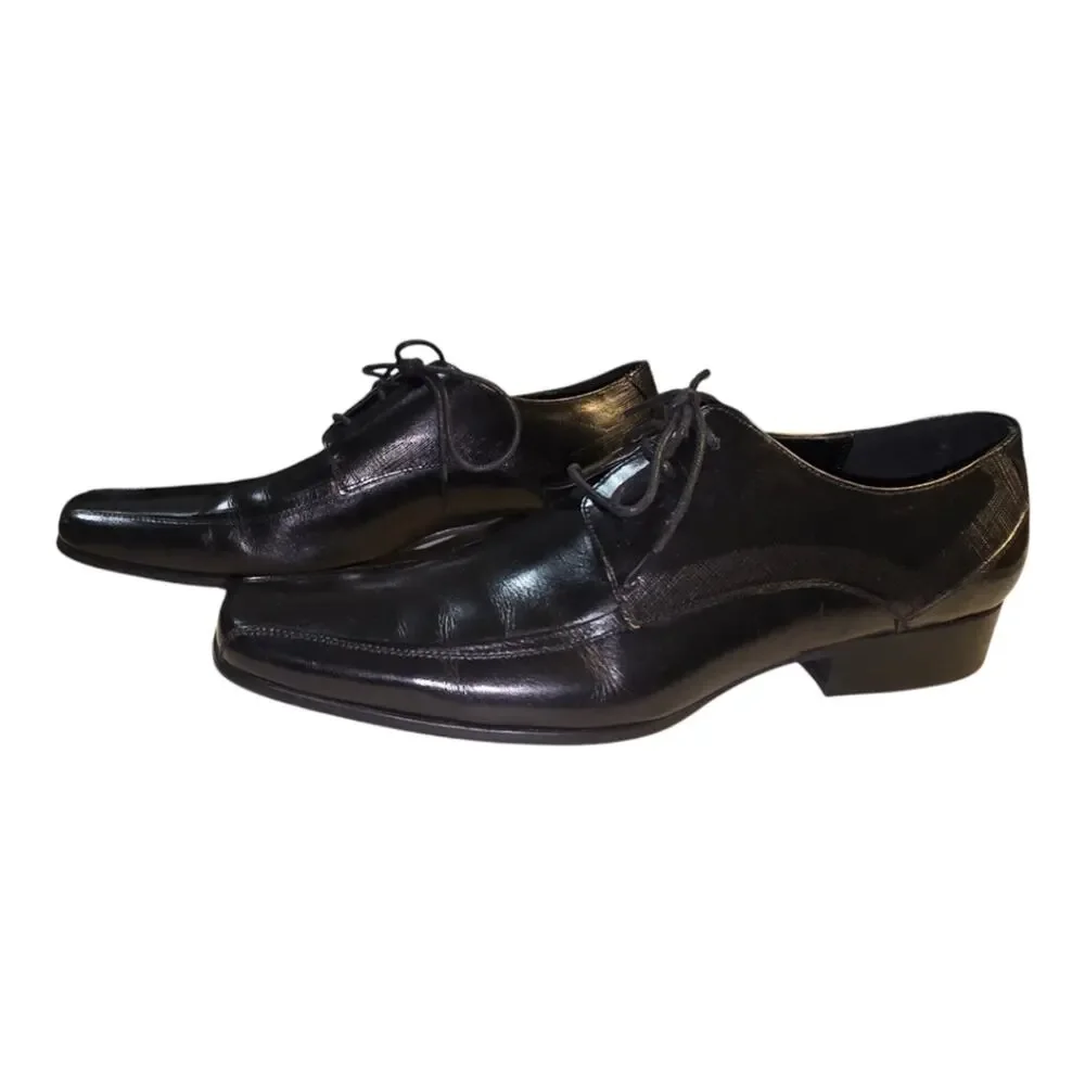 Kenneth Cole Mens Magic Place Leather Oxford Dress Shoe Black Size 10 M‎